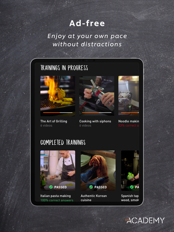 UFS Academy Culinary Training iPad screenshot 5 - Food & Drink app