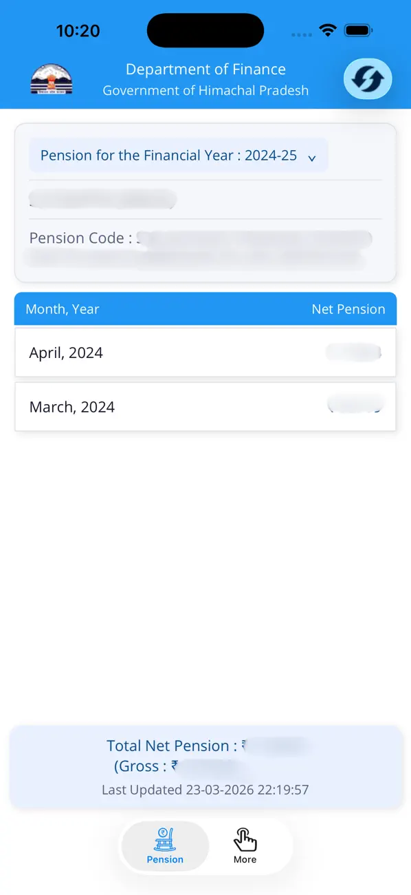 Screenshot #2 pour ePension HP Govt Pensioners