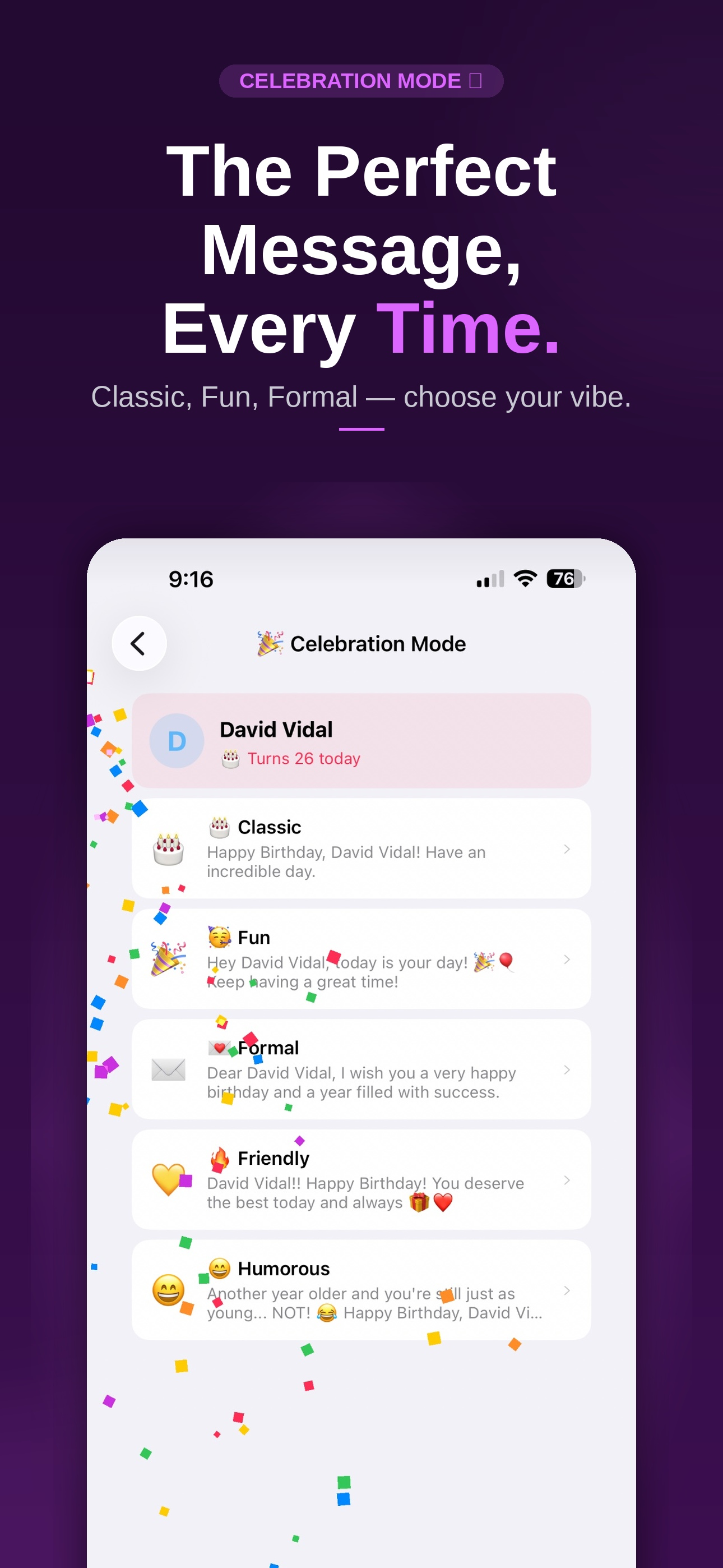 BirthDay Reminder List