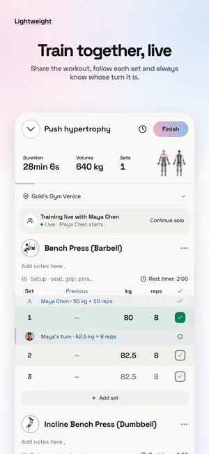 LW: Gym Workout Tracker & Log screenshot 2