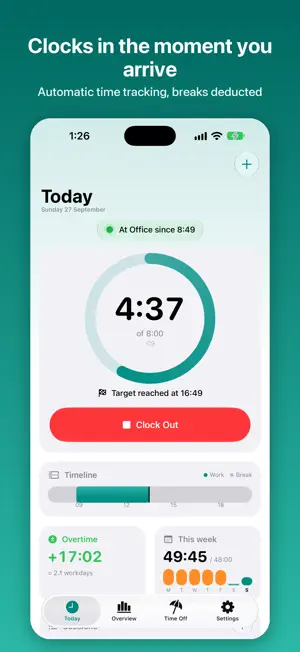 AutoTimeTrack: Work Hours screenshot 4
