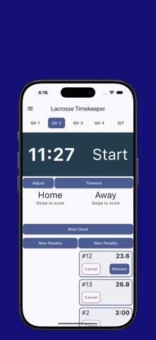Lacrosse Timer (Lax) Screenshot 5 of 10