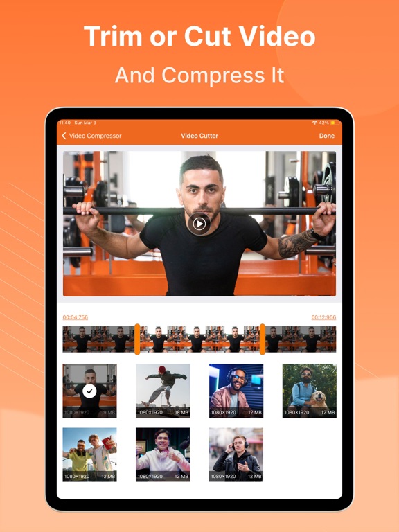 Video Compressor : Save Space iPad screenshot 7 - Photo & Video app