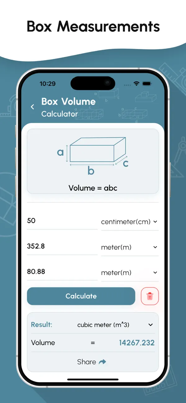 Screenshot #3 pour Box Volume Calculator