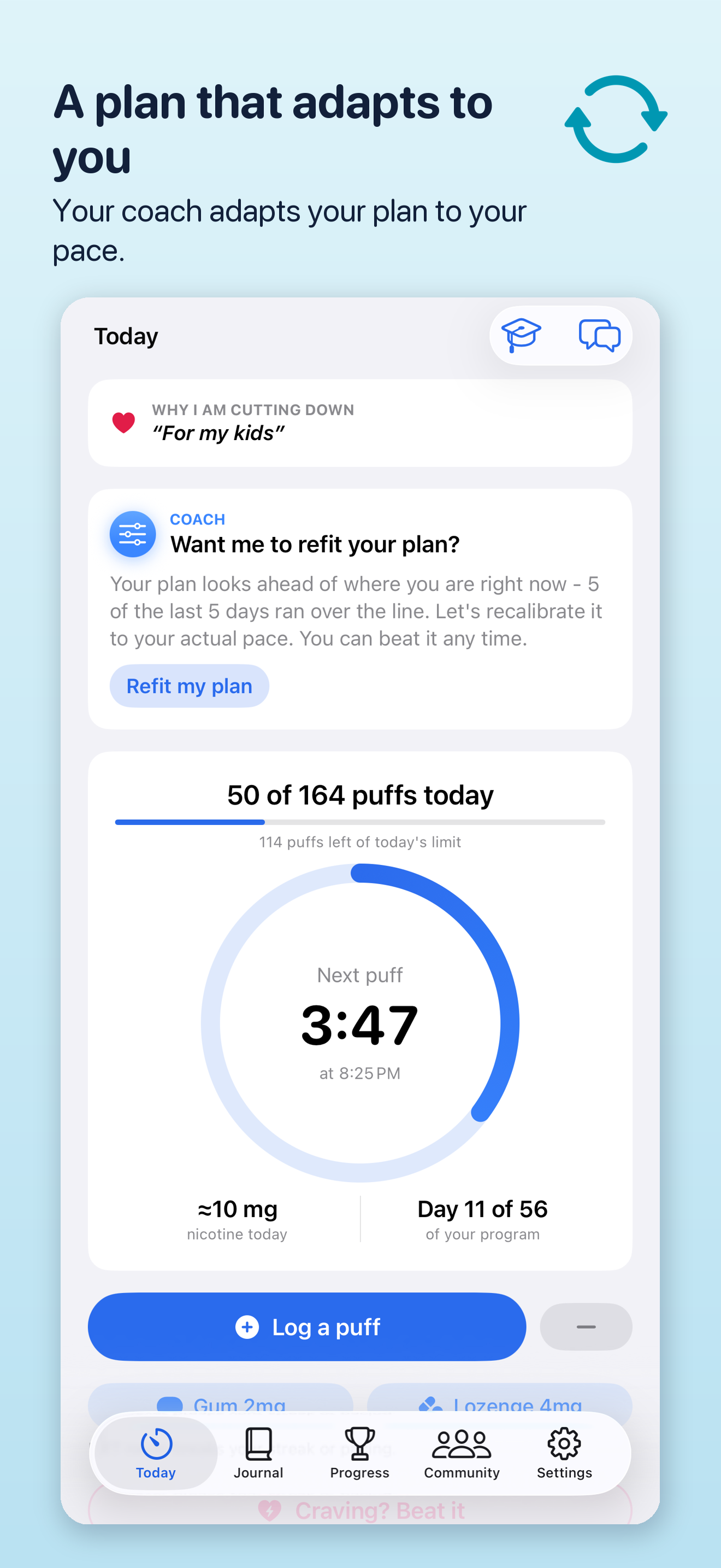 Puff Pacer: Quit Smoking, Vape