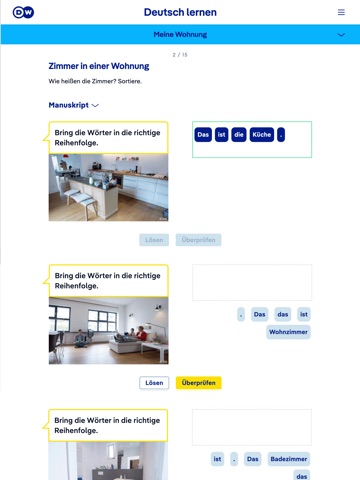 DW Learn German iPad screenshot