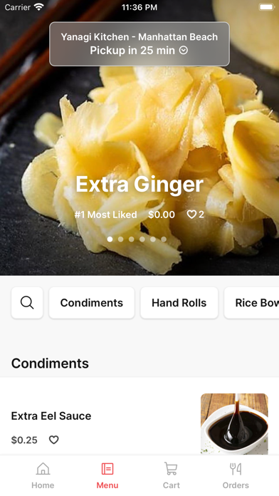 Yanagi Kitchen To Go iPhone screenshot 2 - Food & Drink app