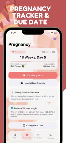 Period Tracker & Pregnancy App Screenshot 2 of 5