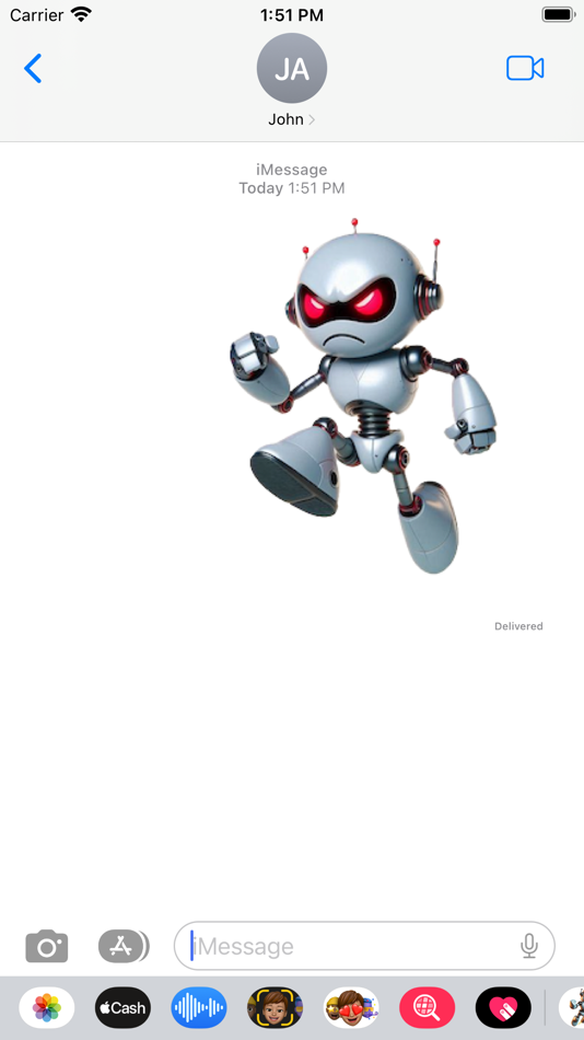 #4. Angry Robot Stickers (iOS) 来自: Paul Scott