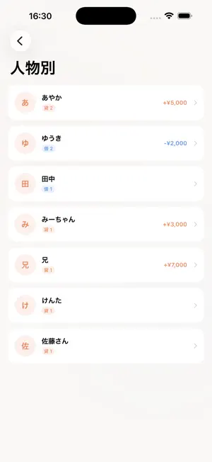 貸し借りメモ - リマインダー付き管理 screenshot 2