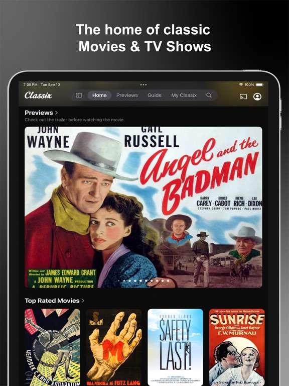 Classix iPad screenshot 1 - Entertainment app
