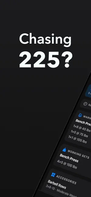 Bench 225 – Bench Press Plan screenshot 1