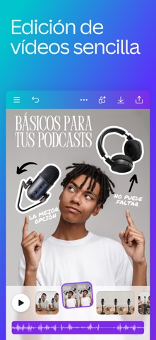 Canva Editor de Fotos y Vídeos App Store preview screenshot 4