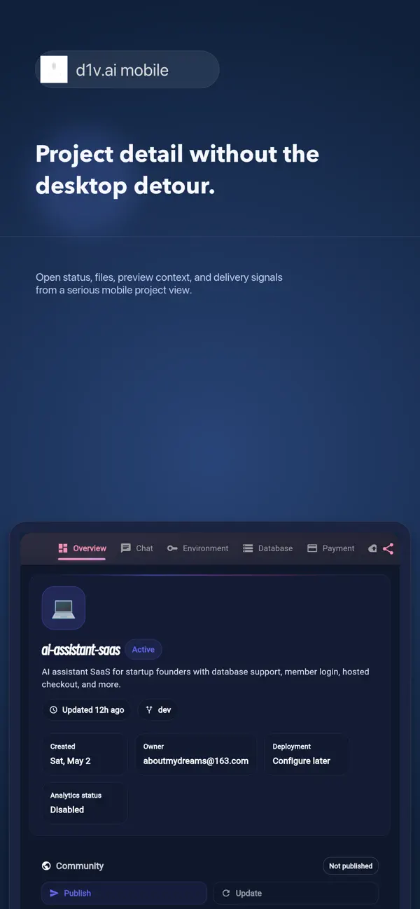 Screenshot #2 pour D1V - AI Coding Workspace