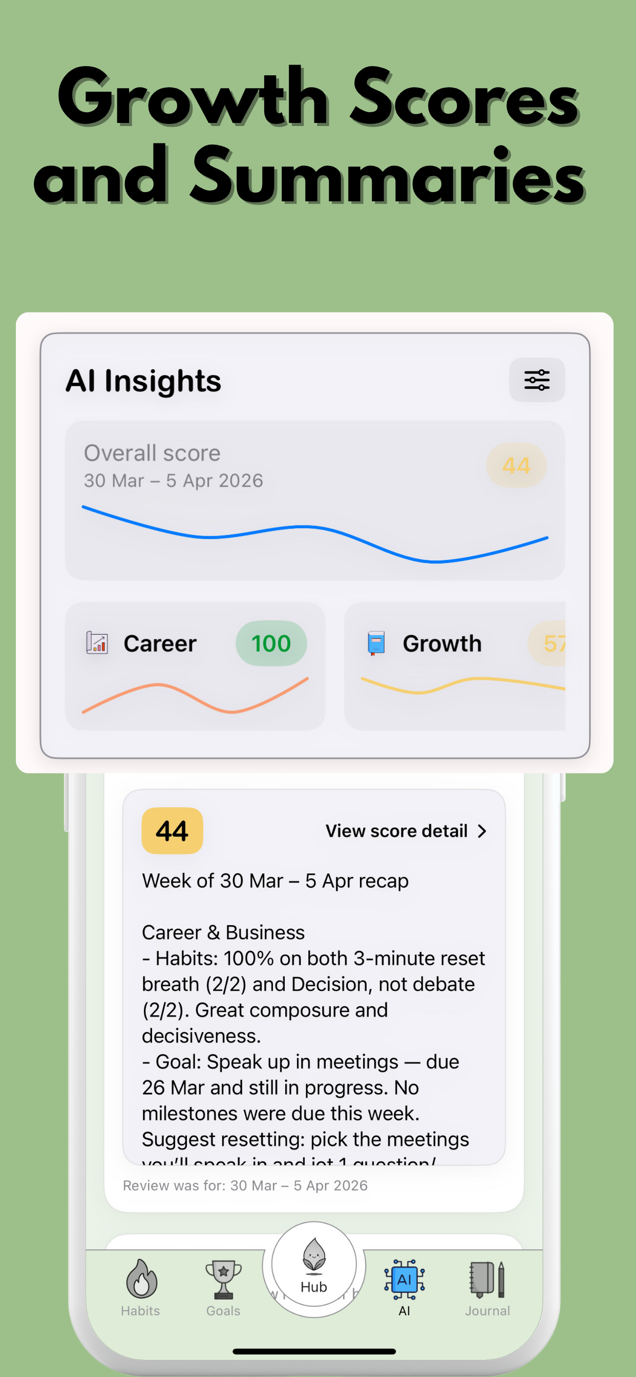 If I Grow: AI + Habits + Goals screenshot 6