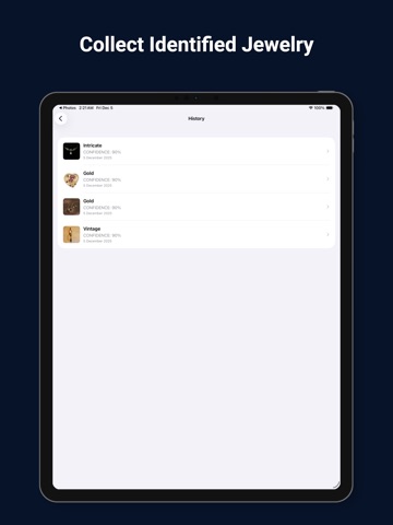Jewelry Identifier: JewelLens iPad screenshot