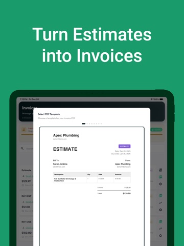 Invoice Maker & Billing: Cuiby iPad screenshot