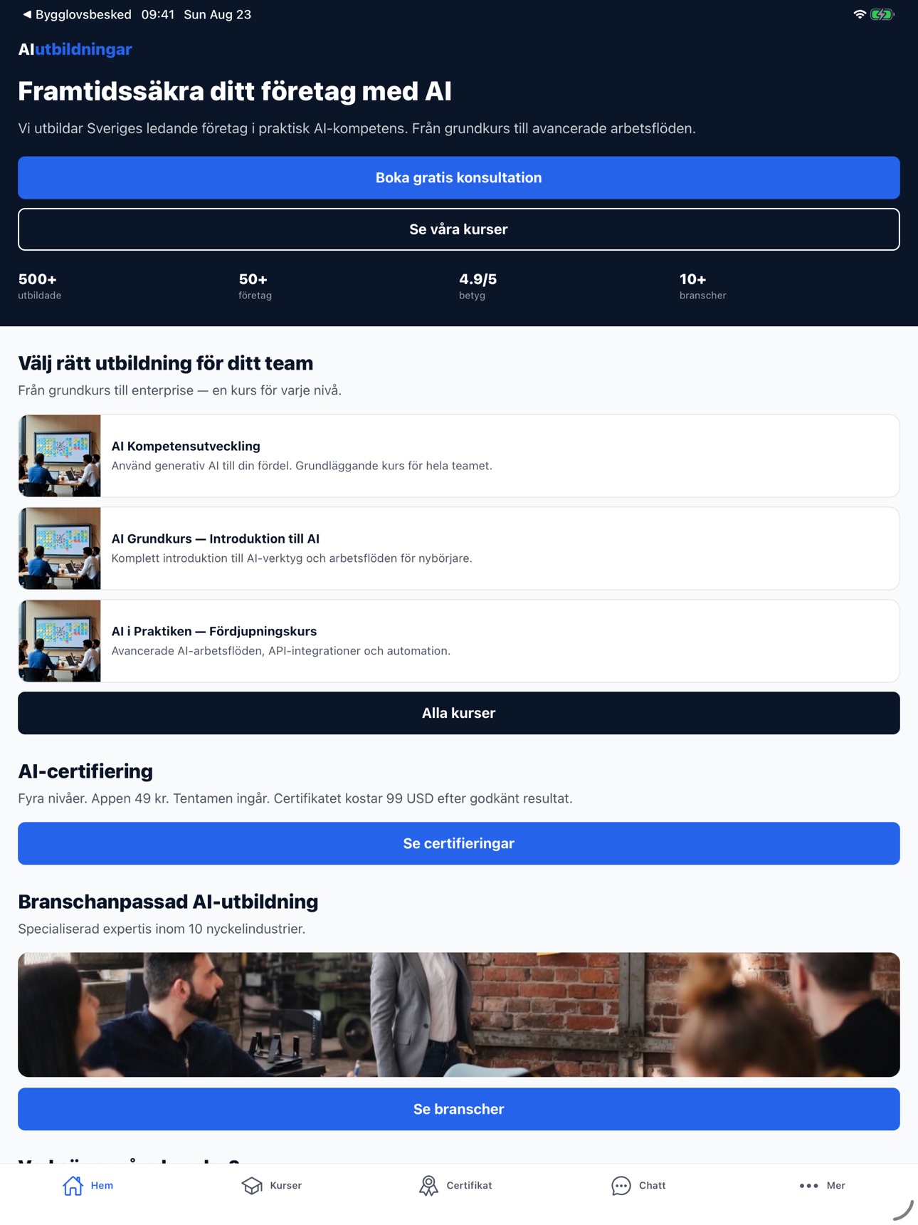 Screenshot 5 of AI-utbildningar