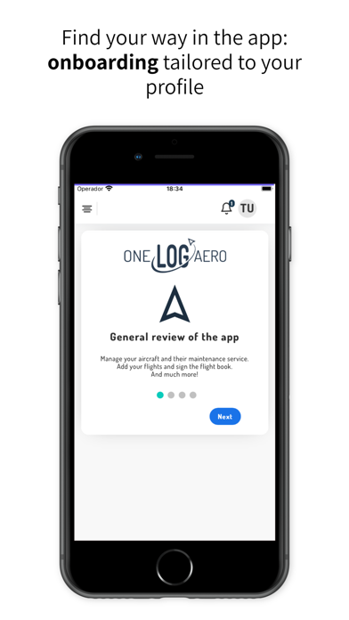 One Log Aero app screenshot