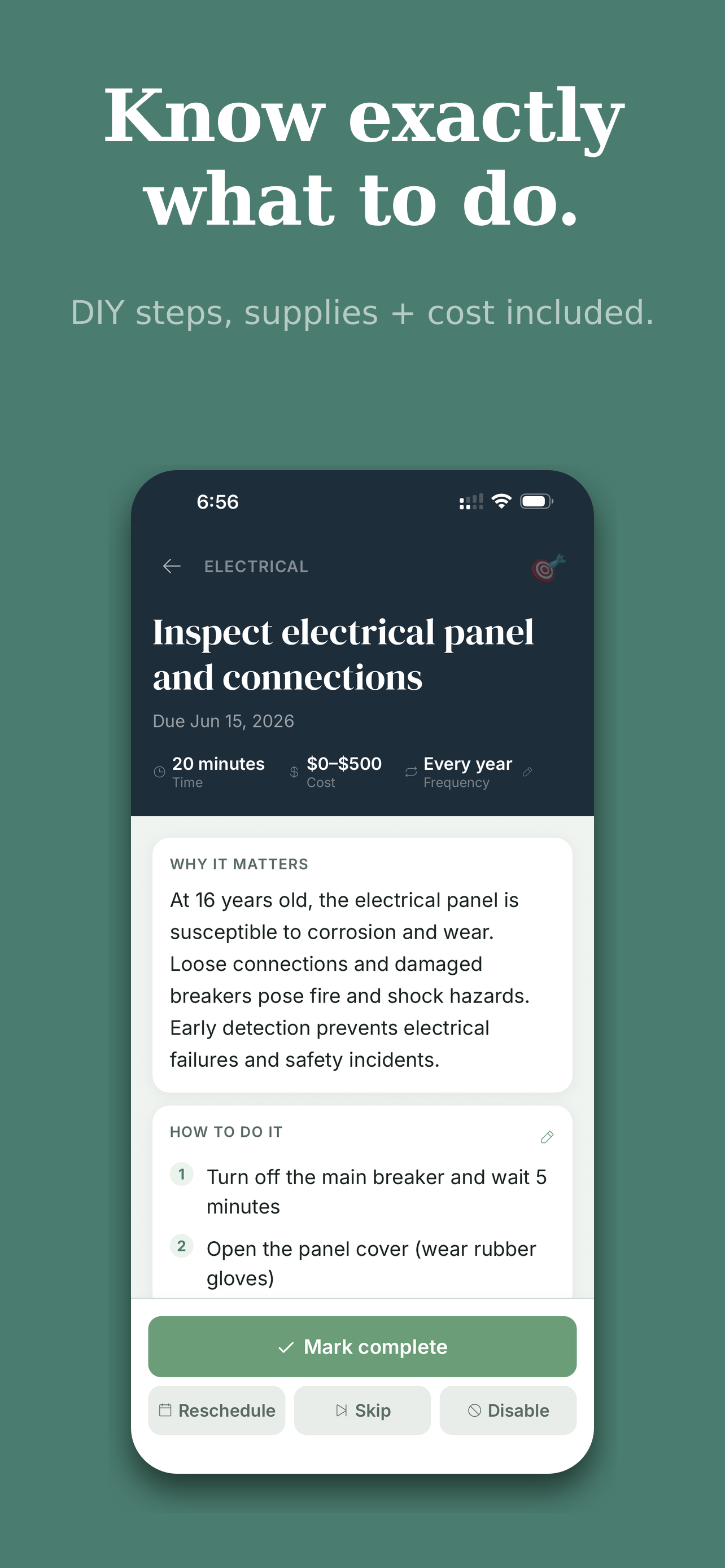 Mantle - Home maintenance