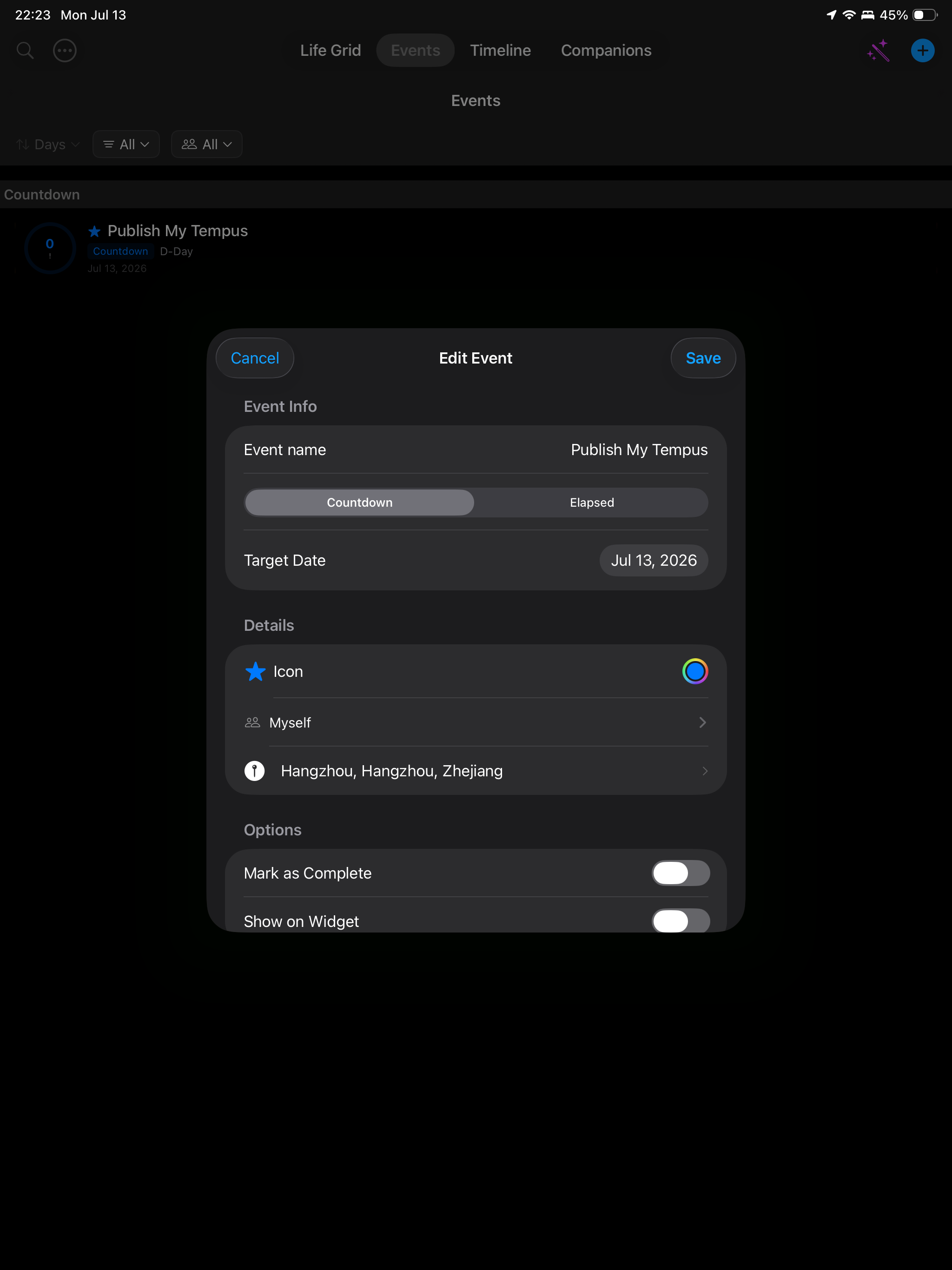 My Tempus Life Progress Widget screenshot 14