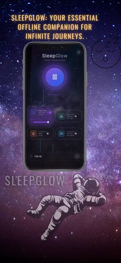 SleepGlow - Sleep & Relax 睡眠白噪音应用截图