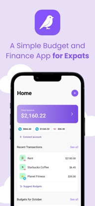 Finch: Expat & Nomad Budget screenshot 1