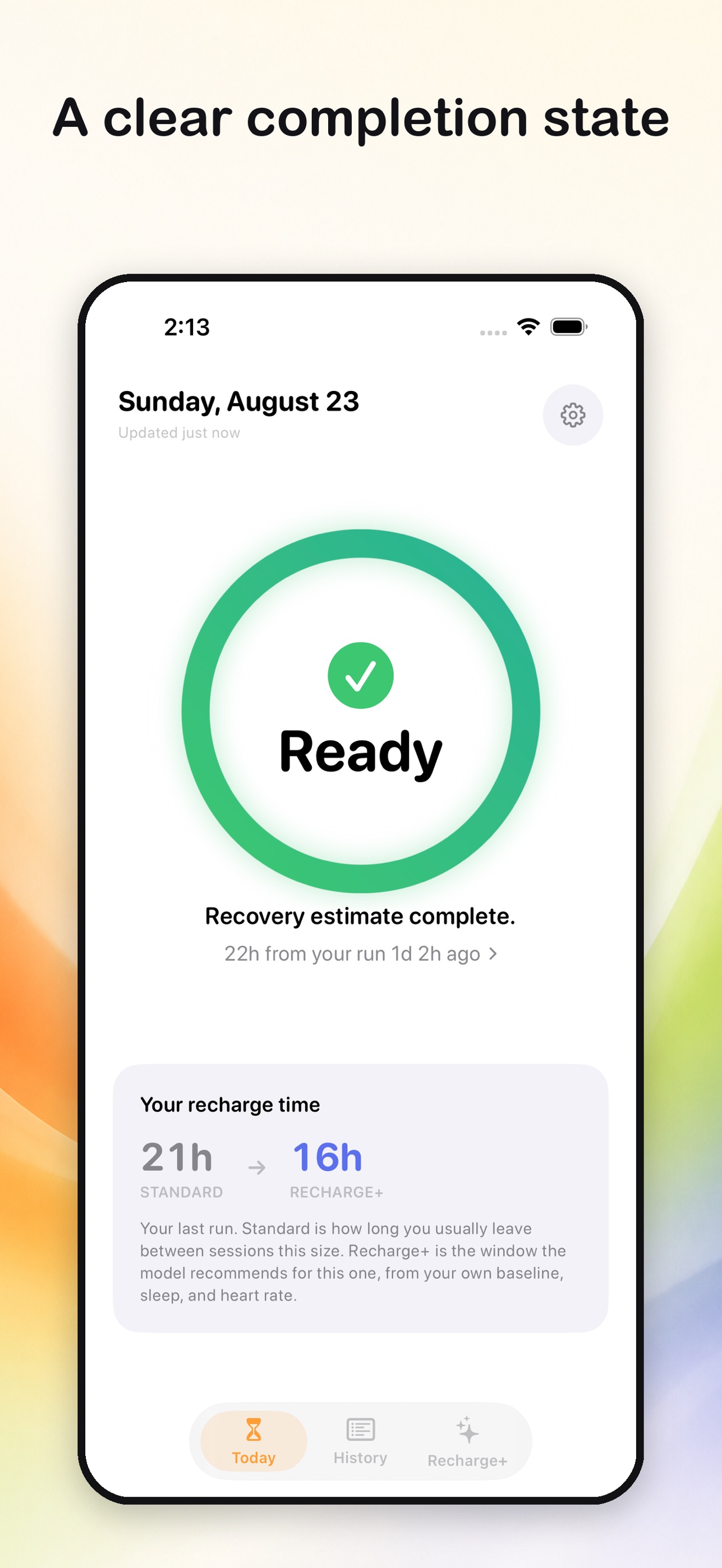 Screenshot 2 of Recharge Workout Recovery Time