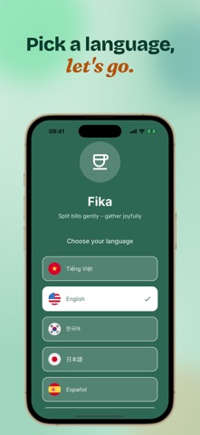 Fika: Split Bills & Expenses screenshot