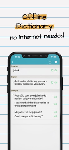 Croatian English Dictionary + iPhone screenshot