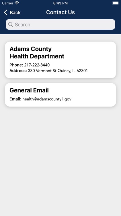 Adams County Health Dept IL