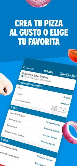 Captura de pantalla de Domino’s Pizza España en iPhone 5