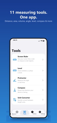Ruler: Tape Measure & Level iPhone screenshot