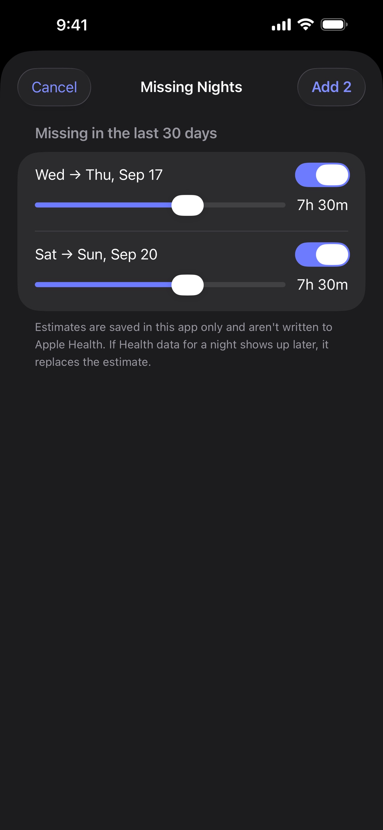 Screenshot 4 of Sleep Debt Clock