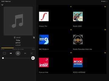 Radia AV Control iPad screenshot