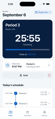 ClassBell Alarm app screenshot