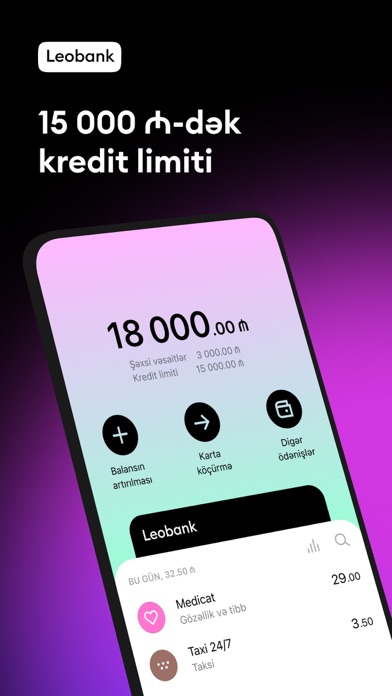 Screenshot #1 pour Leobank - Mobile Bank və Kart