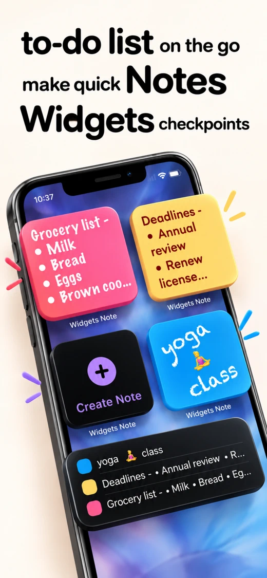 Jot Down: Sticky Notes Widget screenshot 1