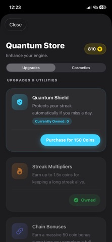 Quantum Routines iPhone screenshot
