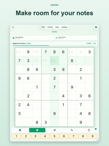 Sudoku - Daily & Training iPad screenshot