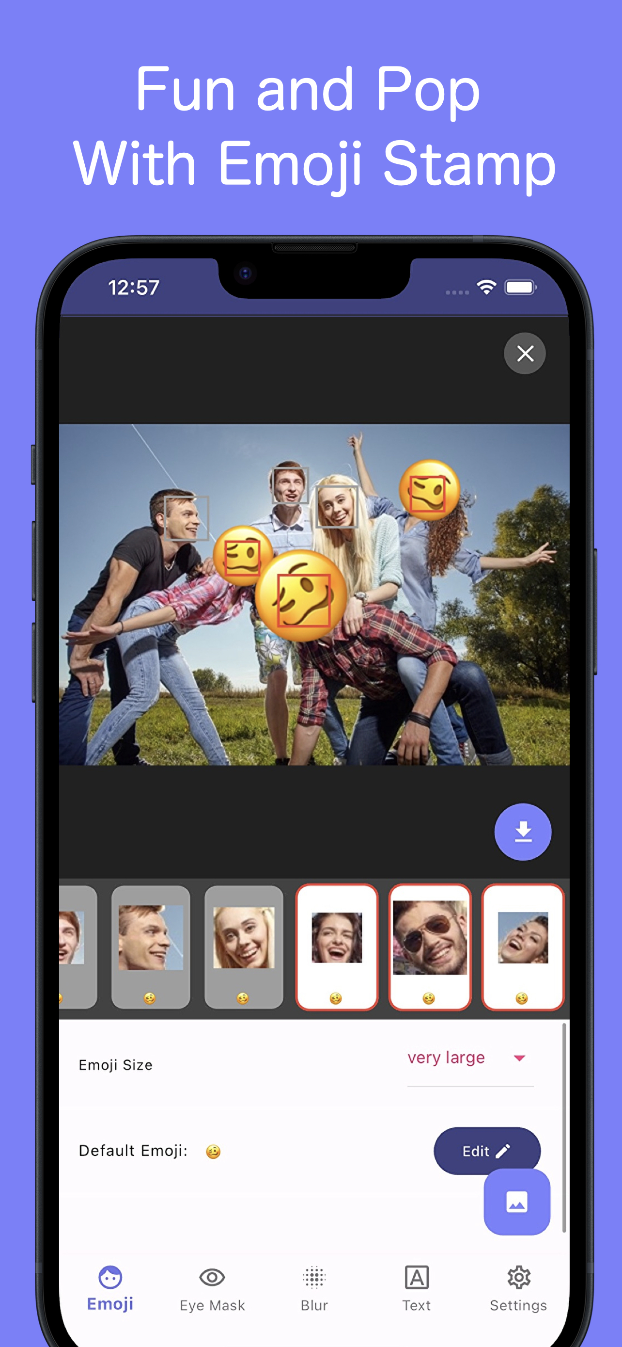 Sticker on Face - Emoji Magic
