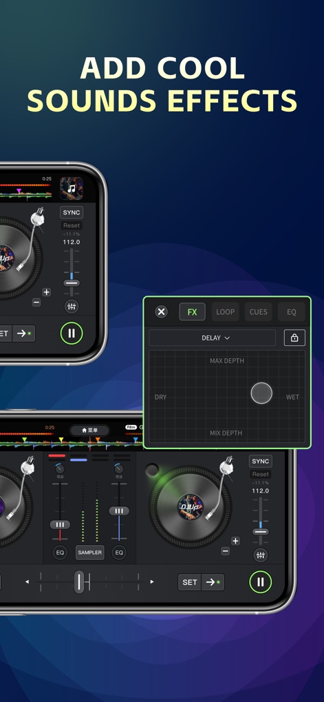 DMixer : Your Pocket DJ Studio - Explore the extensive professional DJ effects library and intuitive dry/wet mix controls to add creative flair to performances.