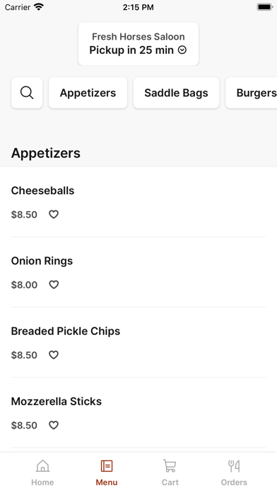 Fresh Horses Saloon iPhone screenshot 2 - Food & Drink app