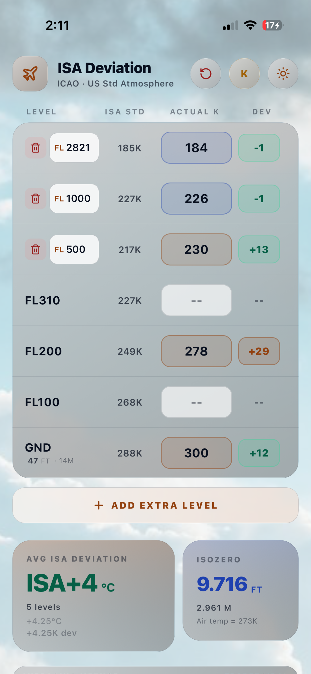 ISA Deviation Calculator screenshot 2