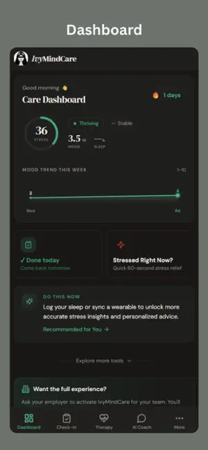 IvyMindCare - Beat burnout screenshot 2