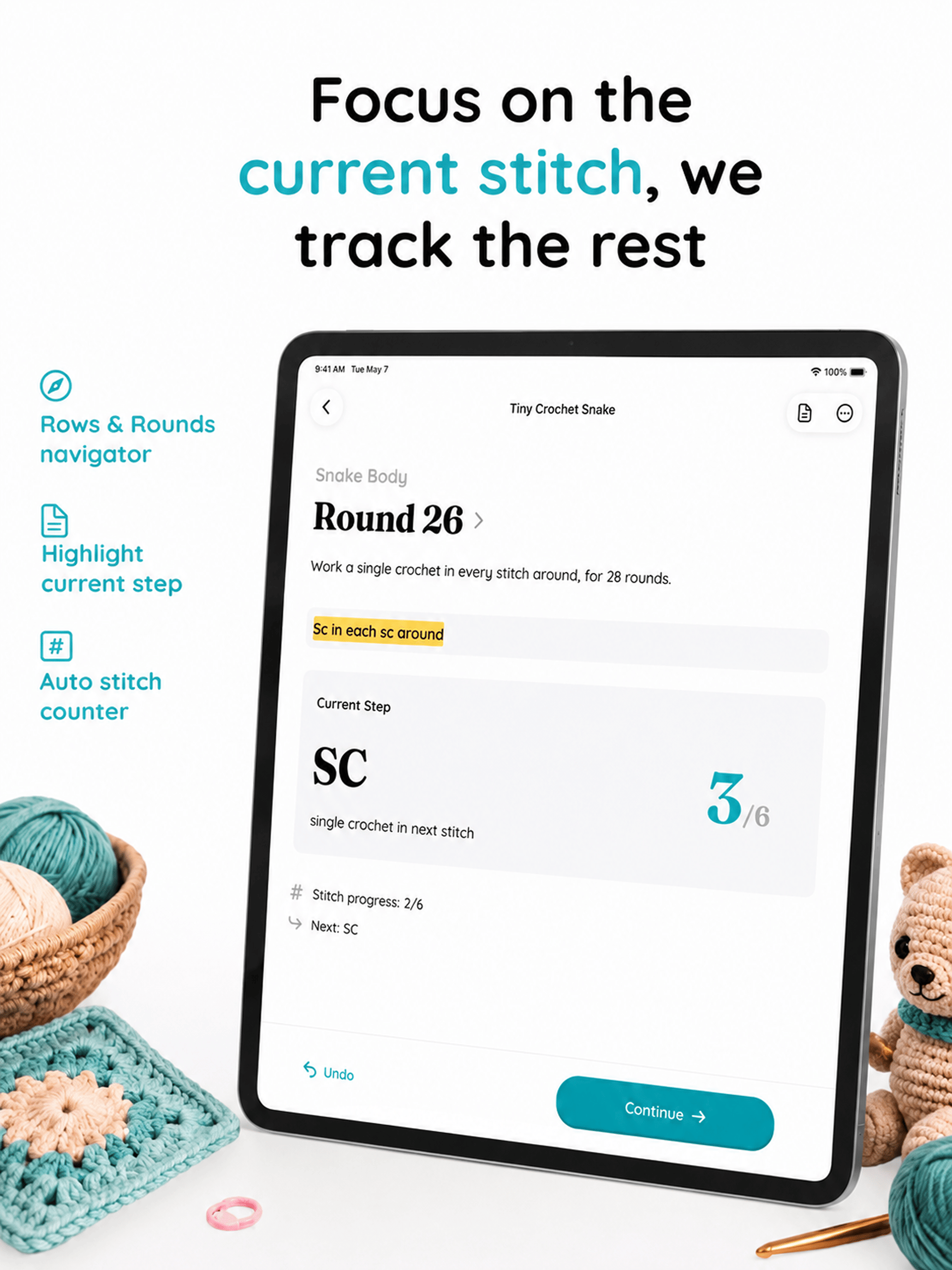 Crochet Pal: Row Counter App