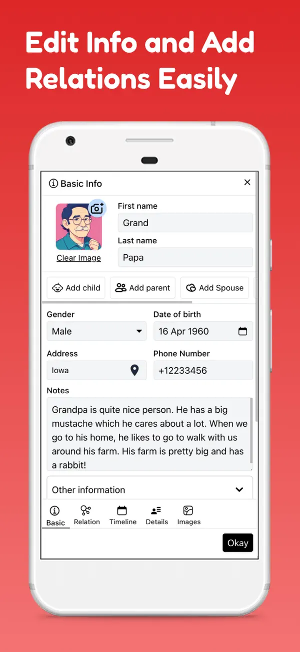 Screenshot #2 pour Family Tree Maker Offline