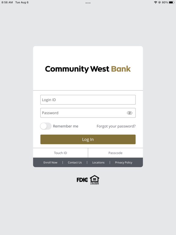 Community West Bank iPad screenshot 3 - Finance app