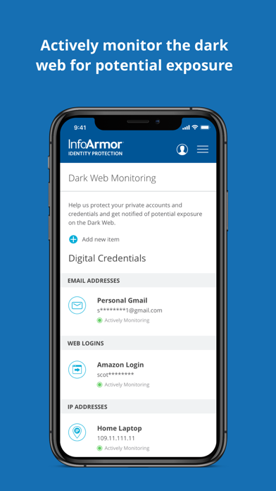 InfoArmor App Screenshot