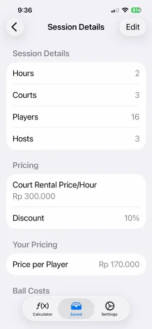 PadelovaHostCalculator screenshot 3